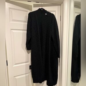 Women’s treasure and bond black duster sweater cardigan